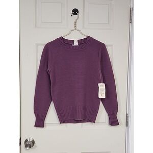 Vtg Garland Women's Purple Sweater Size S 100%‎ Orlon Acrylic Knit Crew Neck NWT